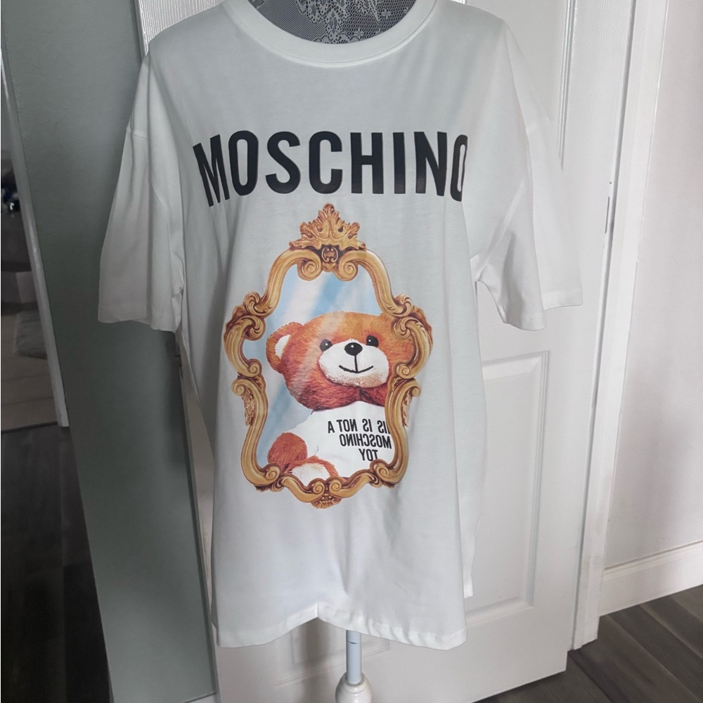 MOSCHINO IMITATION TEE SZ XL NWT - Picture 2 of 9